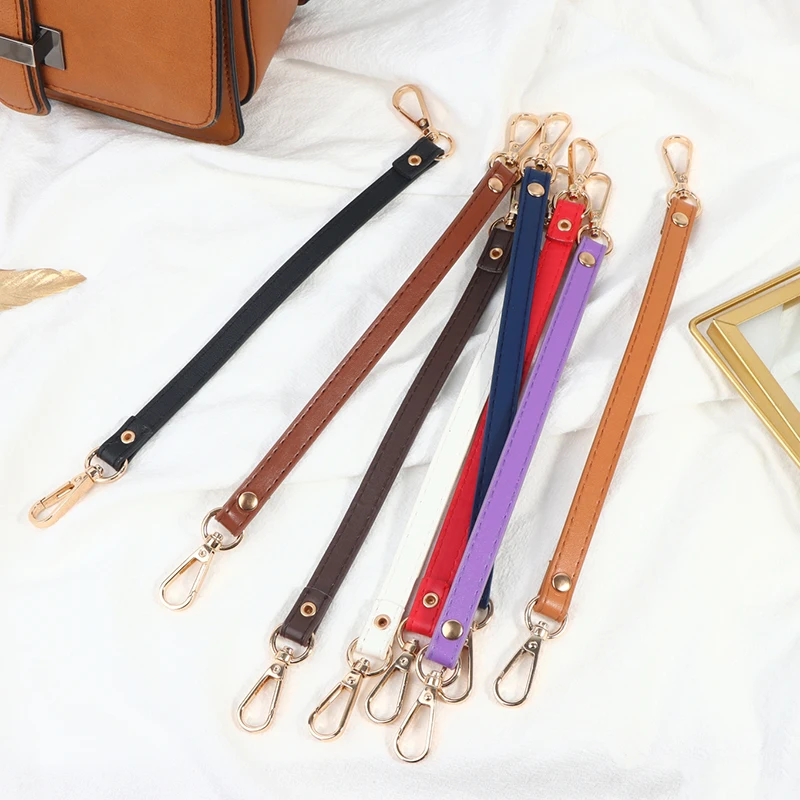 Manico per borsa da donna in pelle PU da 28 cm, tracolla corta sostituibile, cinturino per borsa, manico per borsa alla moda, accessori per borse - immagine 2