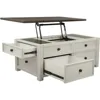 Coffee Table Farmhouse Lift Top Coffee Table with Drawers 5