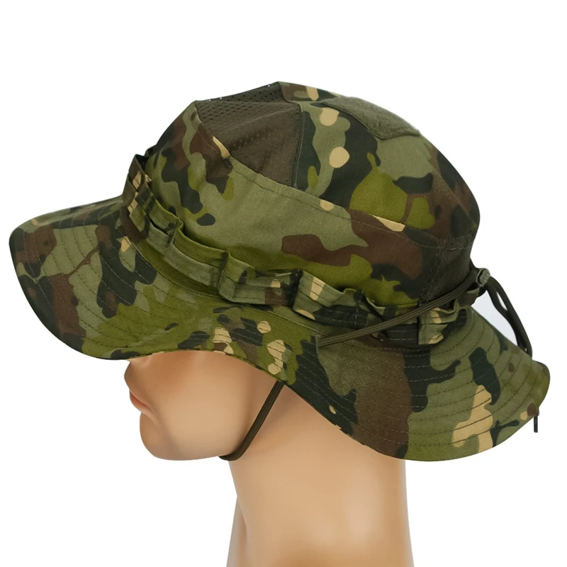Camouflage Boonie Cap Wide Brim Bucket Hat Men Outdoor Sports Fishing Hiking Hunting Sunshade Hat Foldable Soft camouflage hat tactical hat tactical boonie hat