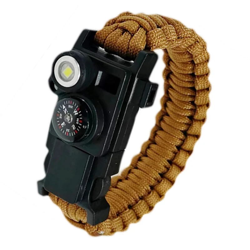 Waterproof Emergency Paracord 550 4mm Led Lights Parachute Cord Bracelet Survival Multifunction outdoor tools for Swimming paracord rope braided paracord paracord accessories paracord bracelet outdoor accessories