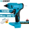 280°C 100W Cordless  Hot Melt Glue Gun Portable Rechargeable with 10pcs 11mm Glue Sticks DIY Repair Tool For Makita 18V Battery 1