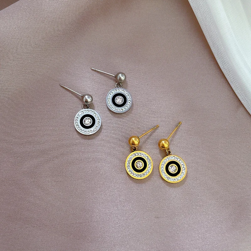 Classic Personalized Ring, Simple Style Earrings, Golden Men's and Women's Earrings, Personalized Temperament Banquet Earrings