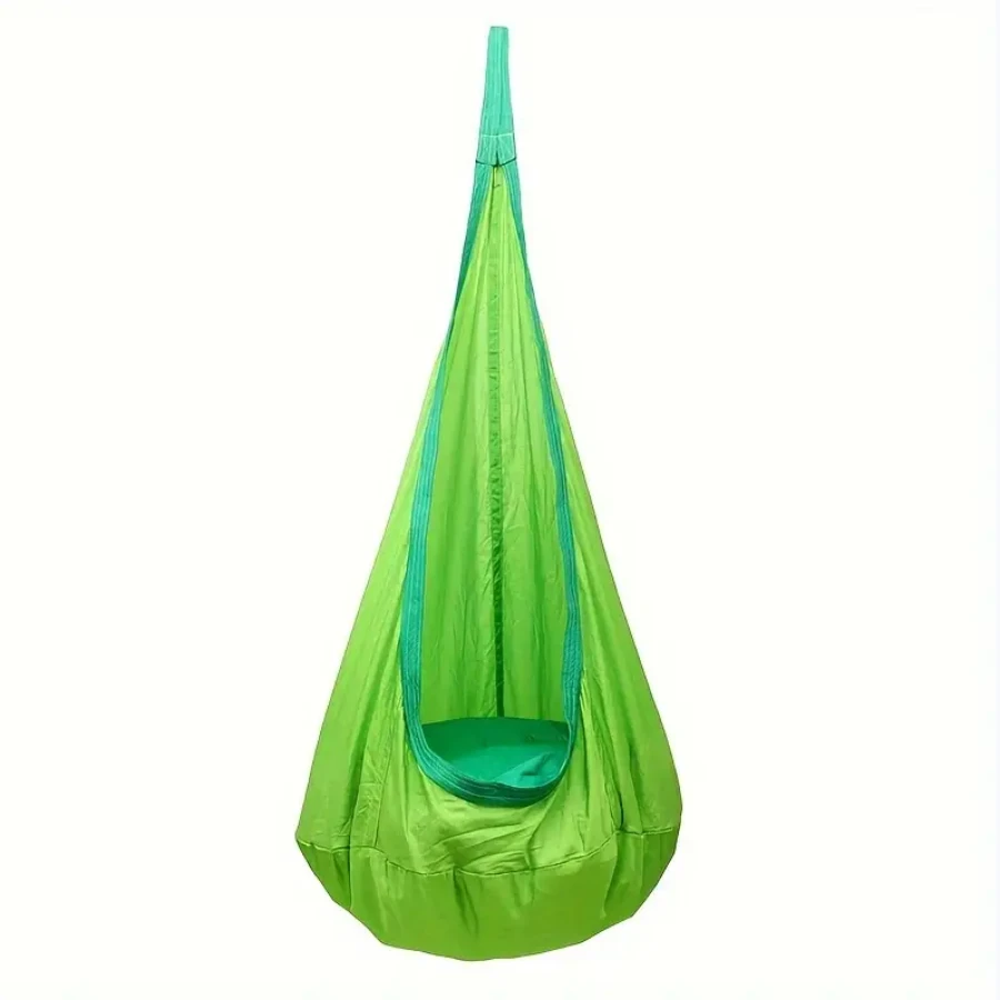 Kids Pod Swing Seat Indoor/Outdoor Hanging Hammock Chair With Inflatable Pillow And Pocket Supports Up To 176lbs 1pc