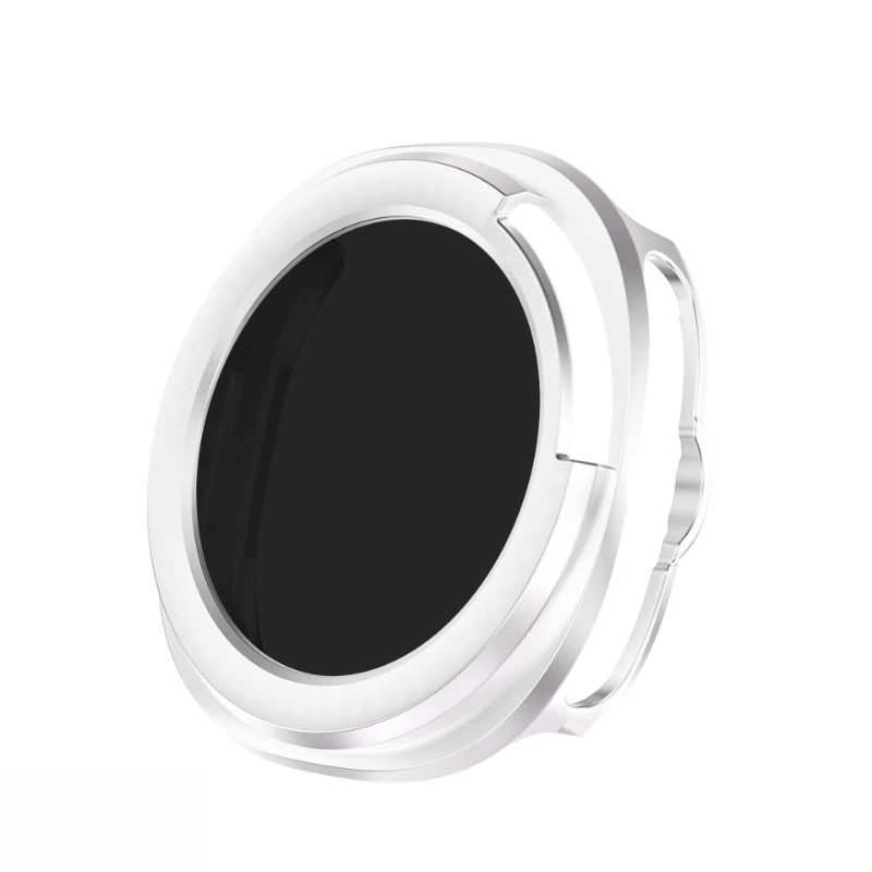 Enhanced Privacy Glass PC Case with Screen Protector Bumper for Galaxy Watch 8 Classic
