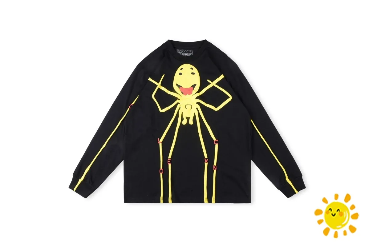 

24SS Spider Puff Print Long Sleeved CPFM.XYZ T Shirt Men Women CPFM XYZ Oversize Top Tees T-Shirt