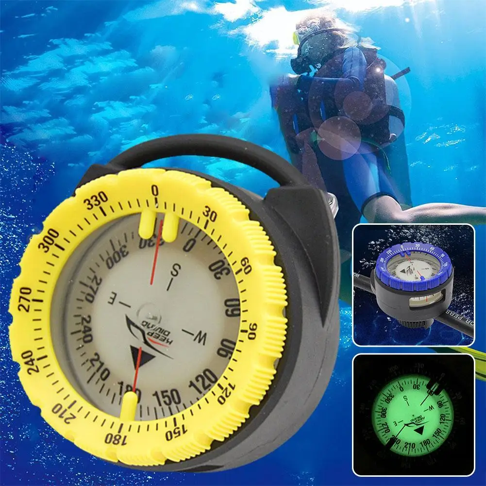 

Diving Compass Waterproof Luminous Compass Night Glow Diving Hikig Adventure Reliable Navigation Tool Camping Equipment