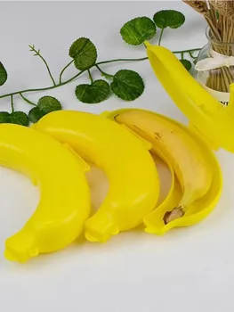 Boîte à banane portable de voyage en trois couleurs, boîte de rangement de fruits, étui de protection en plastique en forme de banane 1