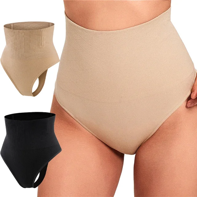 Women Thong Panty Shaper High Waist Tummy Control Panties Slimming Underwear Butt Lifter Belly Shaping Cincher Brief Shapewear 1