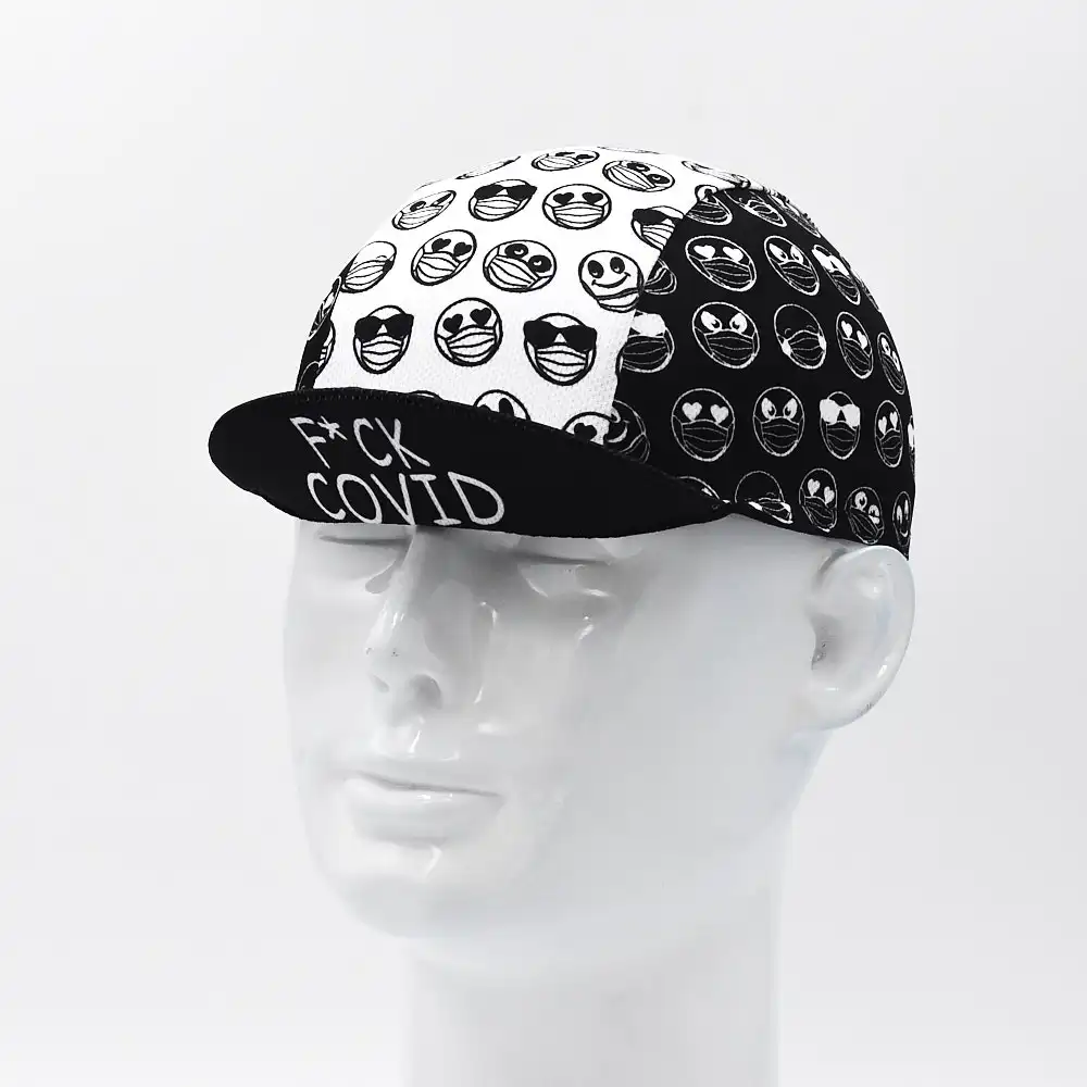 Classic Retro Black White Men's Cycling Caps Breathable Quick Dry MTB Road Bicycle Hats 2