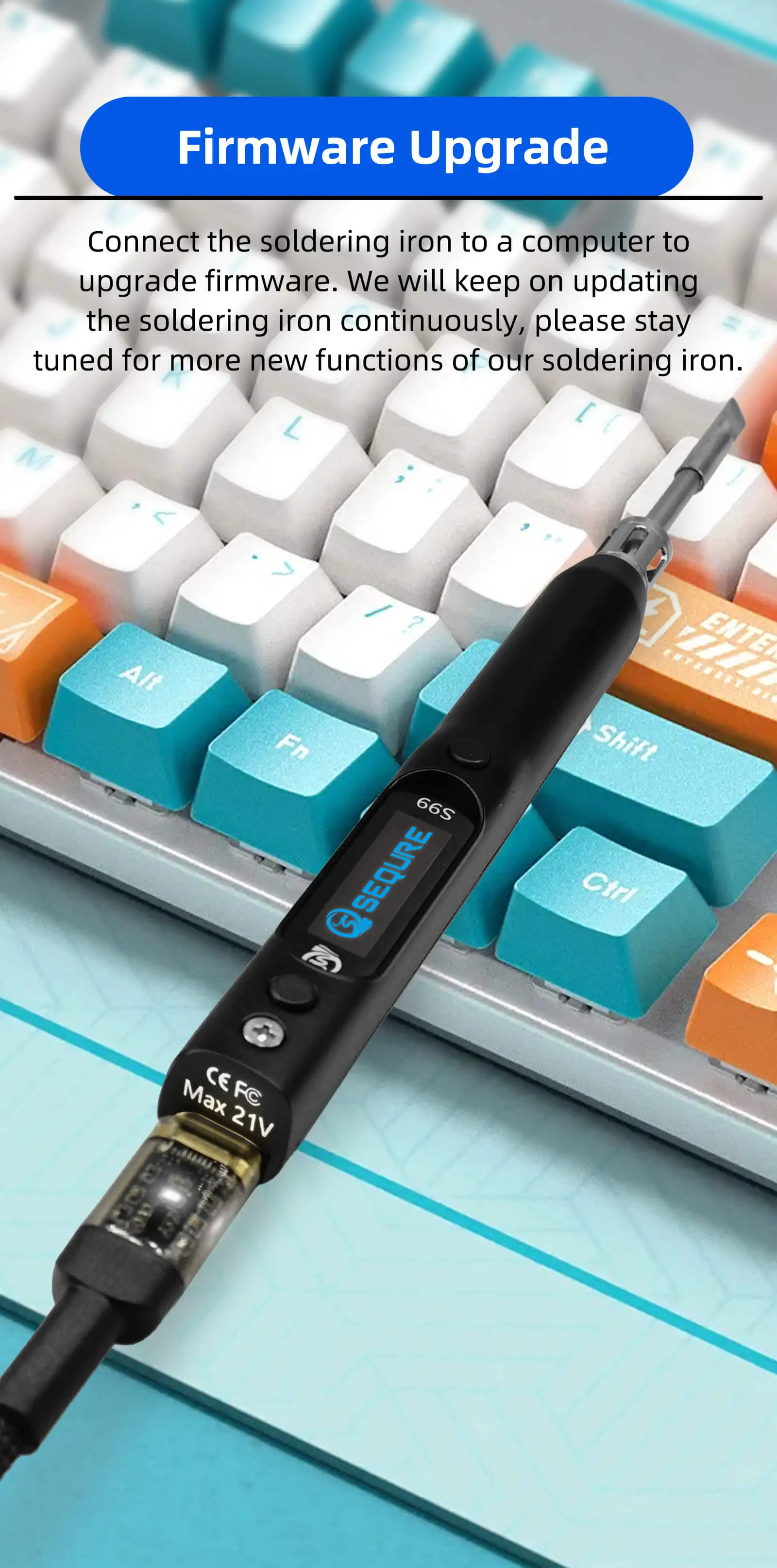 Sd06a562574ee46769c77112b8a0ee386j SEQURE S99 Soldering Iron Compatible with JBC245 Tip Support PD|QC|DC|PPS Power Supply for Drone RC Model Welding Repair Tool