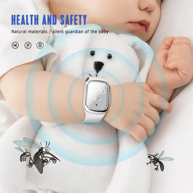 Ultrahangos Anti -Szúnyogtaszító Karkötő Tribellens Rovar Csótány Kártevő Egér Elektronikus Szúnyoggyilkos Felnőtt Gyermek Számára