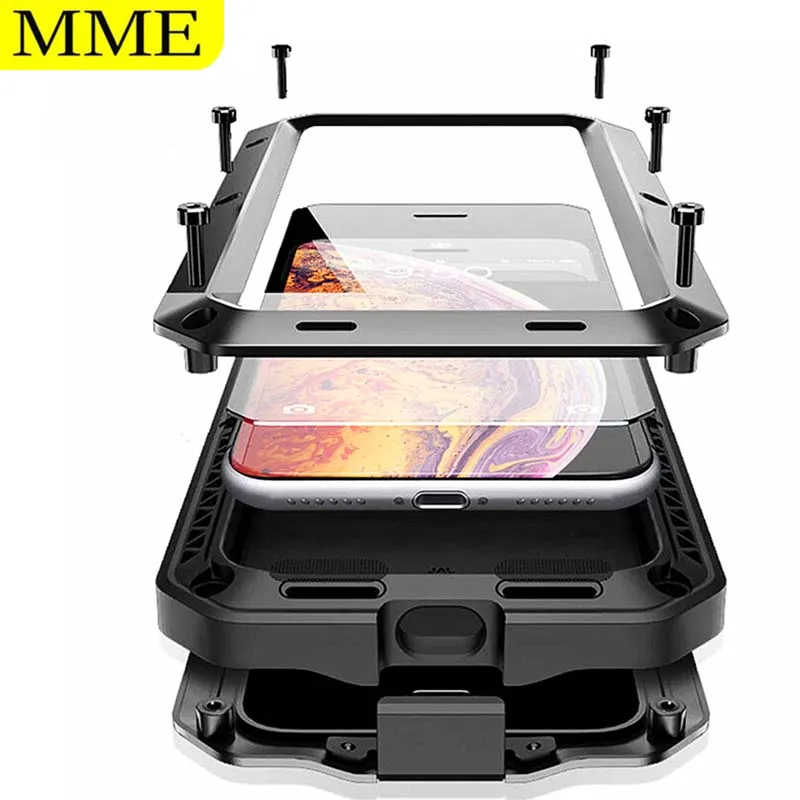 

Роскошный Новый армированный чехол из сплава металла для IPhone Apple 14 13 12 11 Pro XS MAX XR X 7 8 6 6S Plus SE 360 полностью противоударный чехол