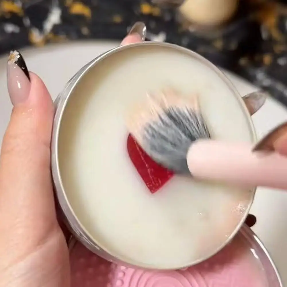 Portable Natural Makeup Brush Cleaner Soap - Multi-Functional, Reusable Beauty Cleansing Tool
