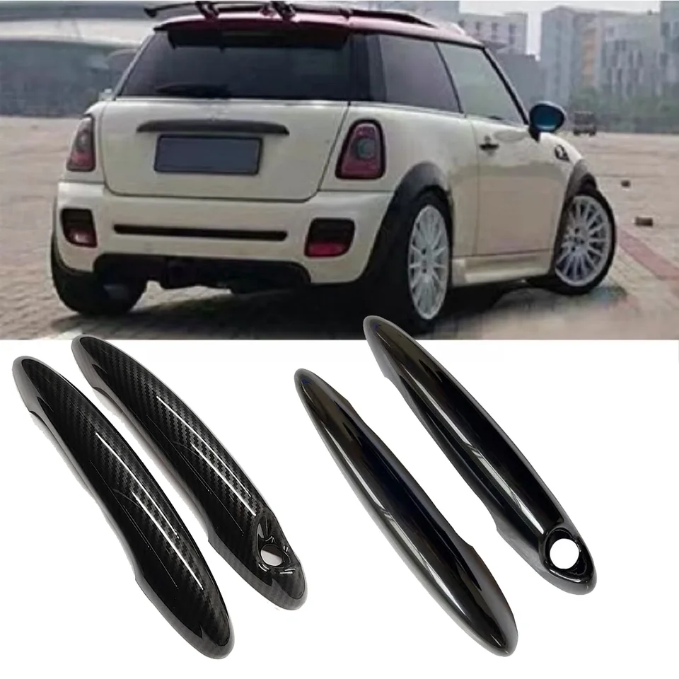 Coperture Maniglie Porta In Nero Lucido Per Mini Cooper S R50 R52 R55 R56 R59 R61 - 2 Pezzi