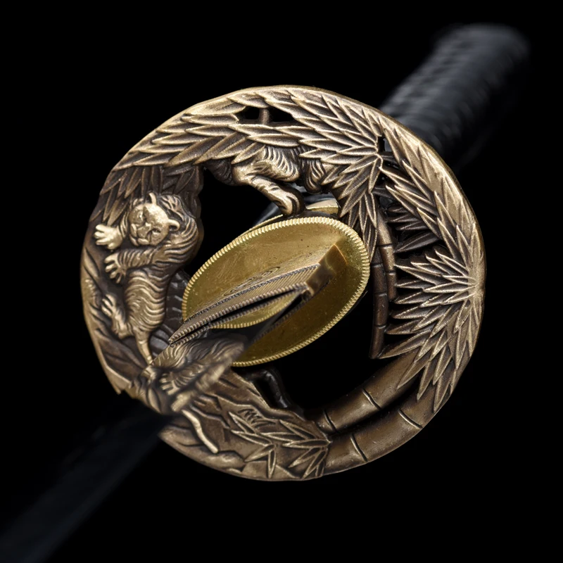 Kit De Monture Tsuka Pour Katana Samouraï - Tsuba, Menuki, Fuchi, Kashira, Habaki - Alliage - Neuf