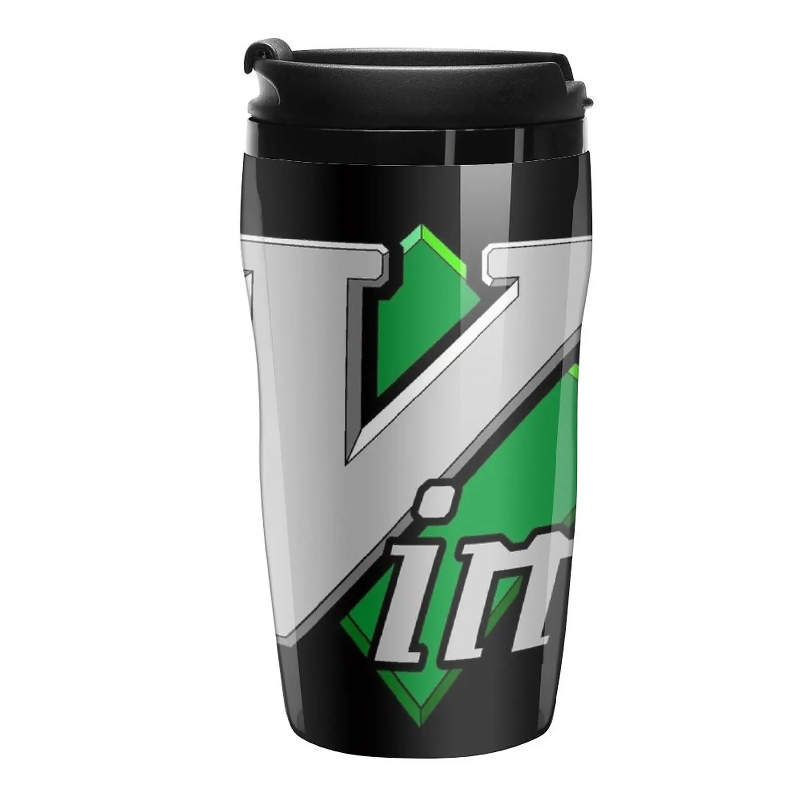 

Vim Official Logo (Black background) Travel Coffee Mug Cofee Cup Luxury Coffee Cup Set