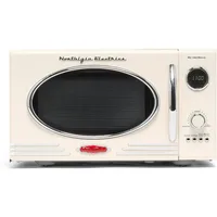 Retro Countertop Microwave Oven ,Large 800-Watt ,12 Pre-Programmed Cooking Settings - Digital Clock,Kitchen Appliances 1