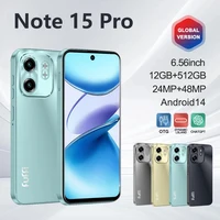 FUFFI Note 15 Pro Smartphone Cellphone Android 14 6.56 inch Screen,12+512GB 24+48MP Mobile phone 5800mAh Google Play Store Phone 1