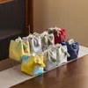 Chinese Style Teacup Drawstring Cloth Pouch Print Portable Small Item Pouch Multifunctional Breakage-proof Teaware Storage Bag 1