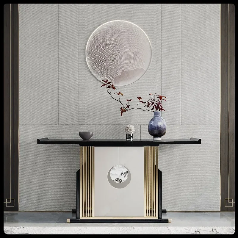 中国風テーブル 新しいスタイルの廊下エントランステーブル、新しい中国風の無垢材の