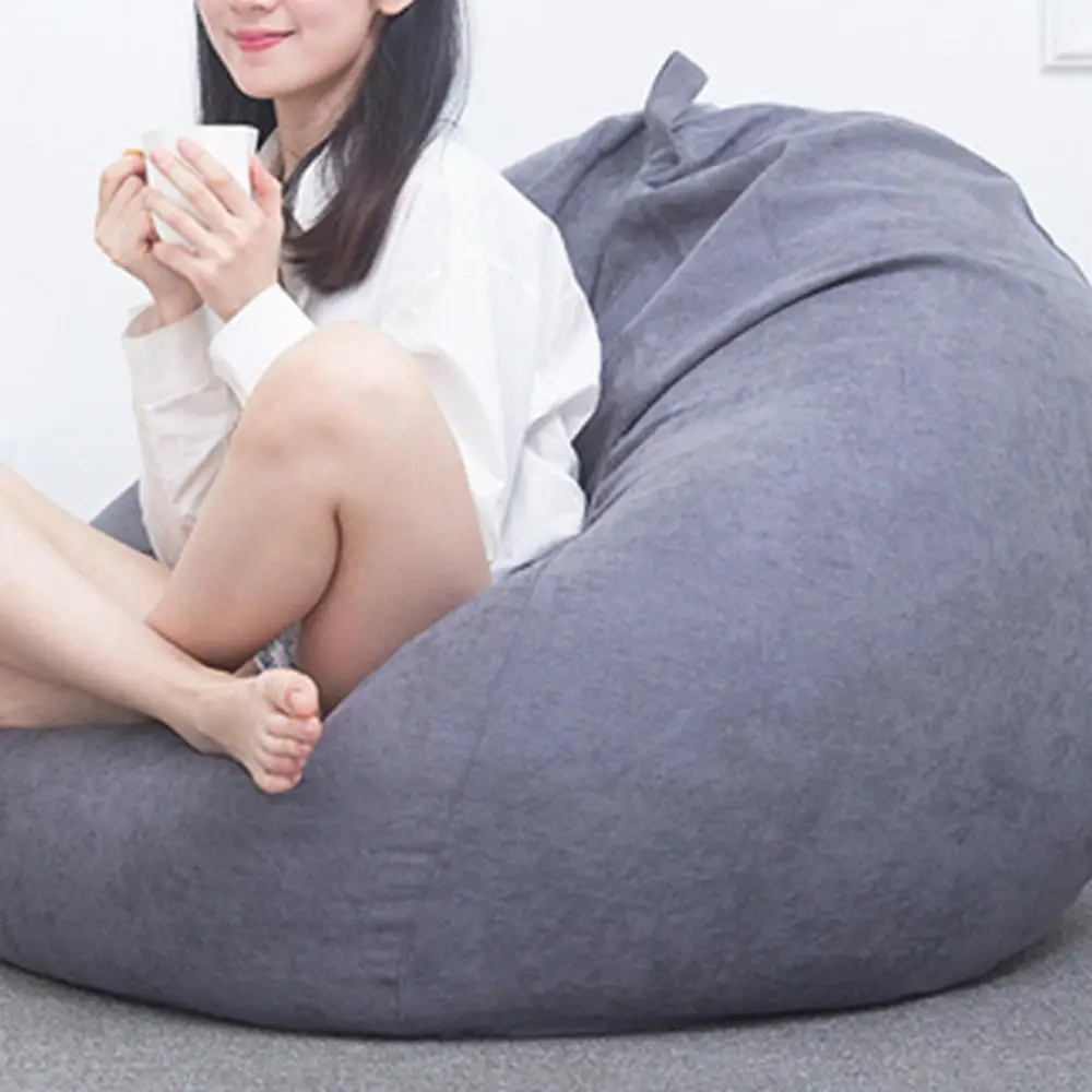 Lazy Lounger Bean Bag Sack Chair Sofa Bean Bag Soft Chair Cushion Dust-proof Extra Large Cover Home Bed