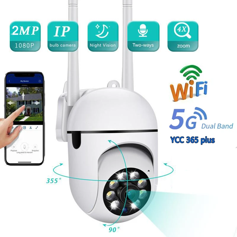 

IP-камера YCC365 уличная Беспроводная с функцией ночного видения, 1080P