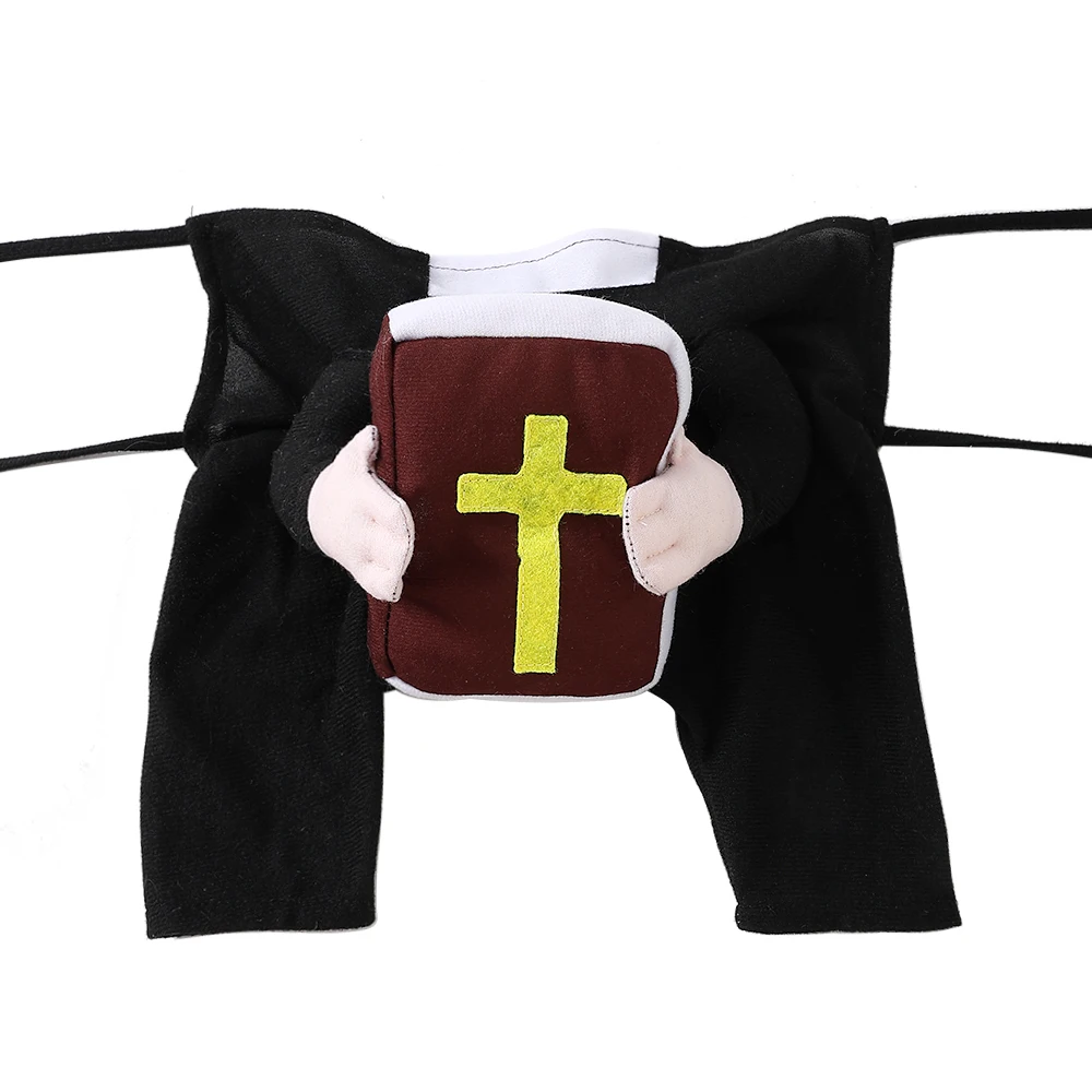Funny Priest Dog Costume 3