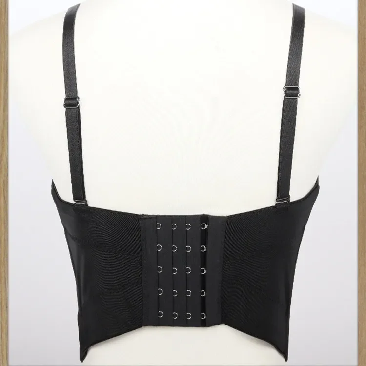 Canotta Crop Top Donna In Finto Lattice Spandex - Aderente Per Party E Club - Blu