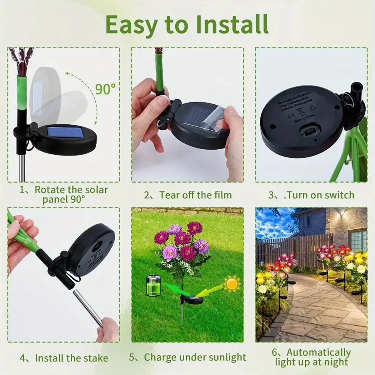 Radiant Solar Snowdrop Garden Light – Outdoor Decorative LED