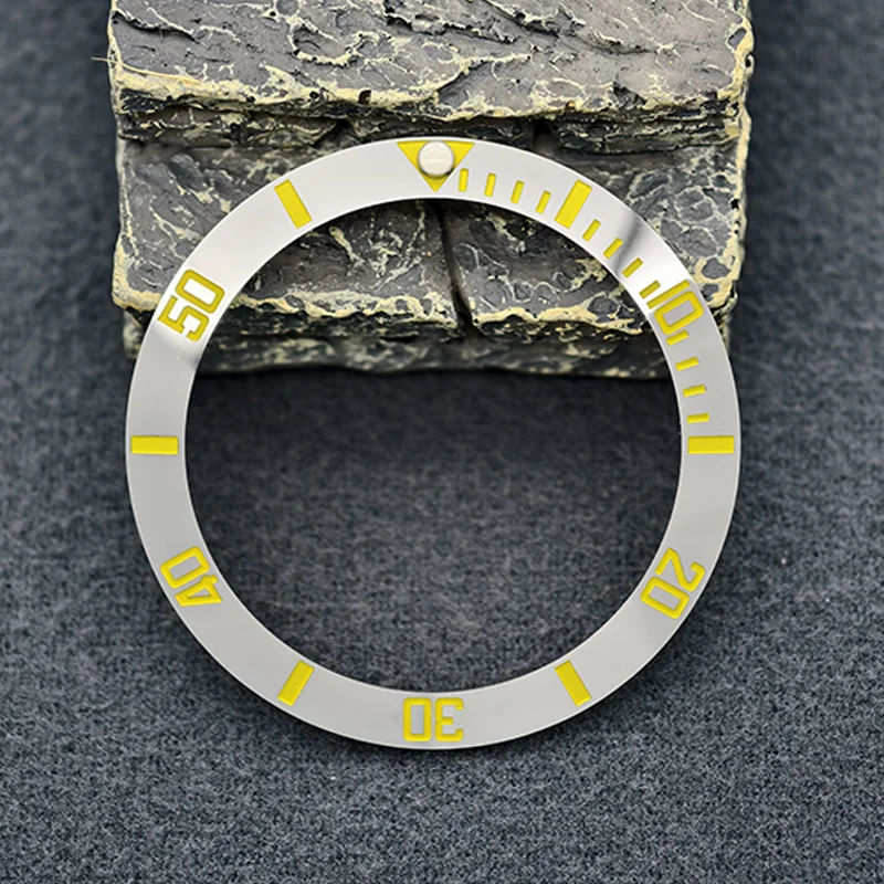Curved 38mm Ceramic Bezel Insert Ring for Men's Watch Replacement