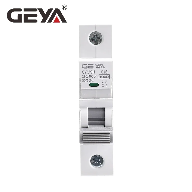 GEYA GYM9H 1P 10KA 차단 용량 MCB Din 레일 230V 400V 미니 회로 차단기 6A-63A AC 유형 공장 직접 제조업체
