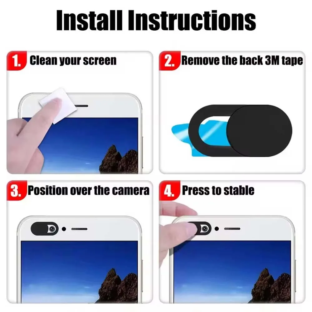Privacy-Protecting Camera Slider for Laptops, Tablets, and Phones