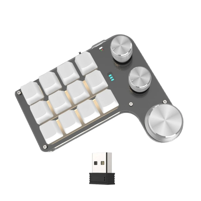 

RGB макро клавиатура 12 клавиш пользовательская ручка механическая клавиатура одна рука клавиатура