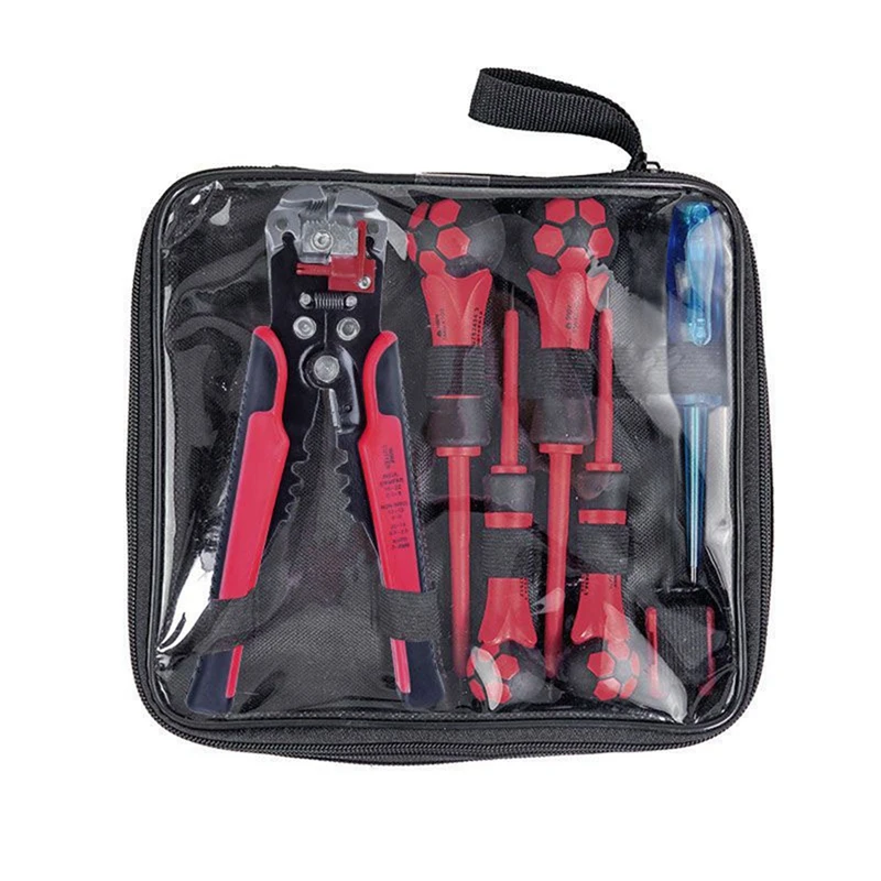 

7 Pieces Of Electrician Wire Stripper Screwdriver Combination Set High Hardness Household Screwdriver Easy To Use