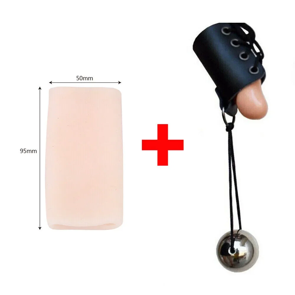 Adjustable Penis Pure Physical Penile Exerciser Metal Ball Cock Growth Enlarger Stretcher Enlargerment Device Sex Toys for Men