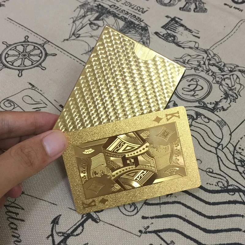 24K Gold Foil Playing Cards Deck - Perfect For Poker, Practical Jokes & Party Gifts Christmas Halloween Thanksgiving Gift 4