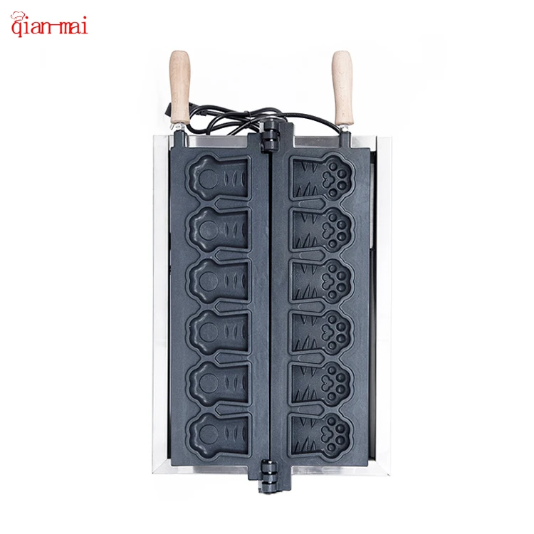 Best Price 110V 220V Electric Bear Paw Shaped Waffle Maker Commercial Cast Iron Non-Stick Waffle Makers Machine For Sale 3