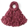 Nouveau grande taille solide rayonne Modal Hijab écharpe femmes musulman foulard enveloppes châle Femme Musulman bandeau islamique Turban 190*85 cm