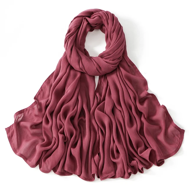 Nouveau grande taille solide rayonne Modal Hijab écharpe femmes musulman foulard enveloppes châle Femme Musulman bandeau islamique Turban 190*85 cm