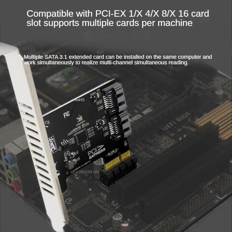

Плата-контроллер SATA 3 PCIE SATA3 PCIE/PCI-E, двойная SATA карта/расширение/множитель порта PCI Express SATA