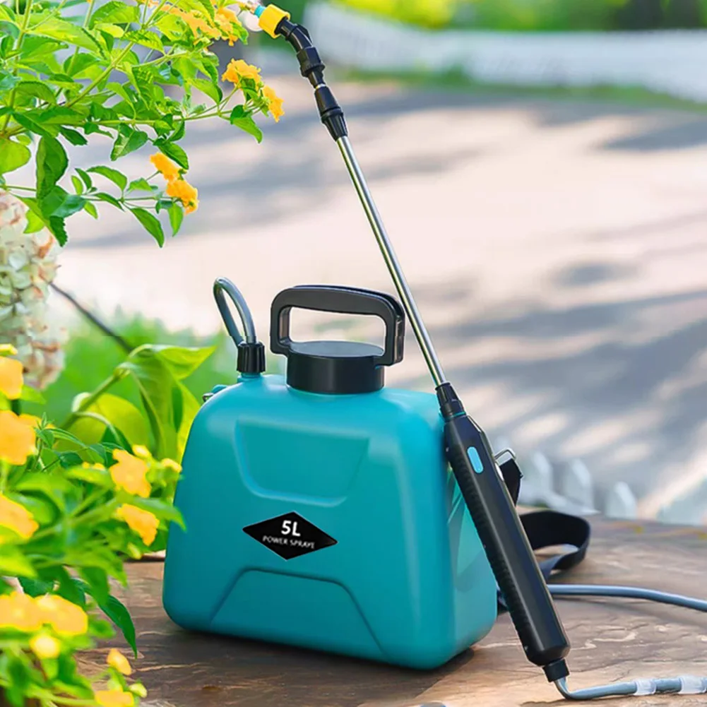 5L Electric Garden Sprayer with Telescopic Rod Electric Plant Sprayer USB Charging Electric Weed Sprayer for Garden Lawn Farm