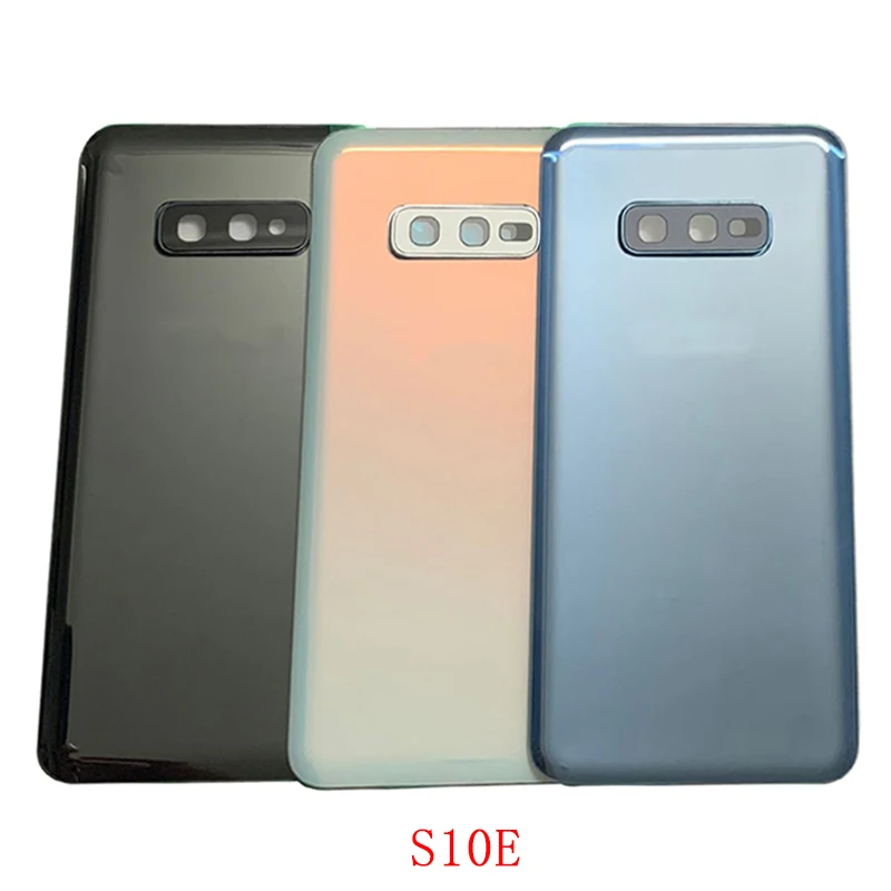 10Pcs Rear Door Battery Cover Housing For Samsung S10 G973 S10Plus G975 S10E G970 Back Cover with Camera Lens Logo Repair Parts