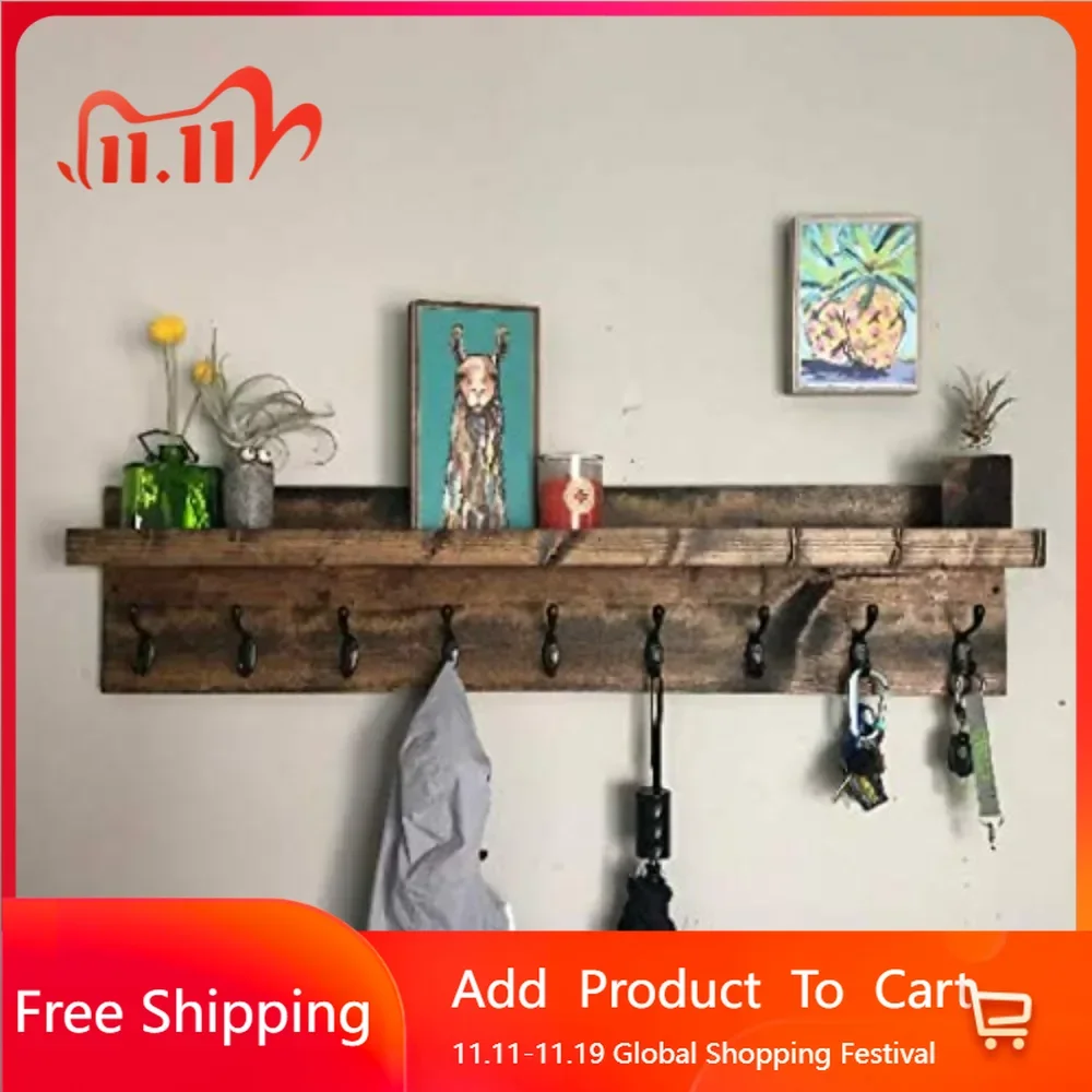 Coat rack, with rack, wall mounted, with storage space, towel entrance passage, storage container, key hook