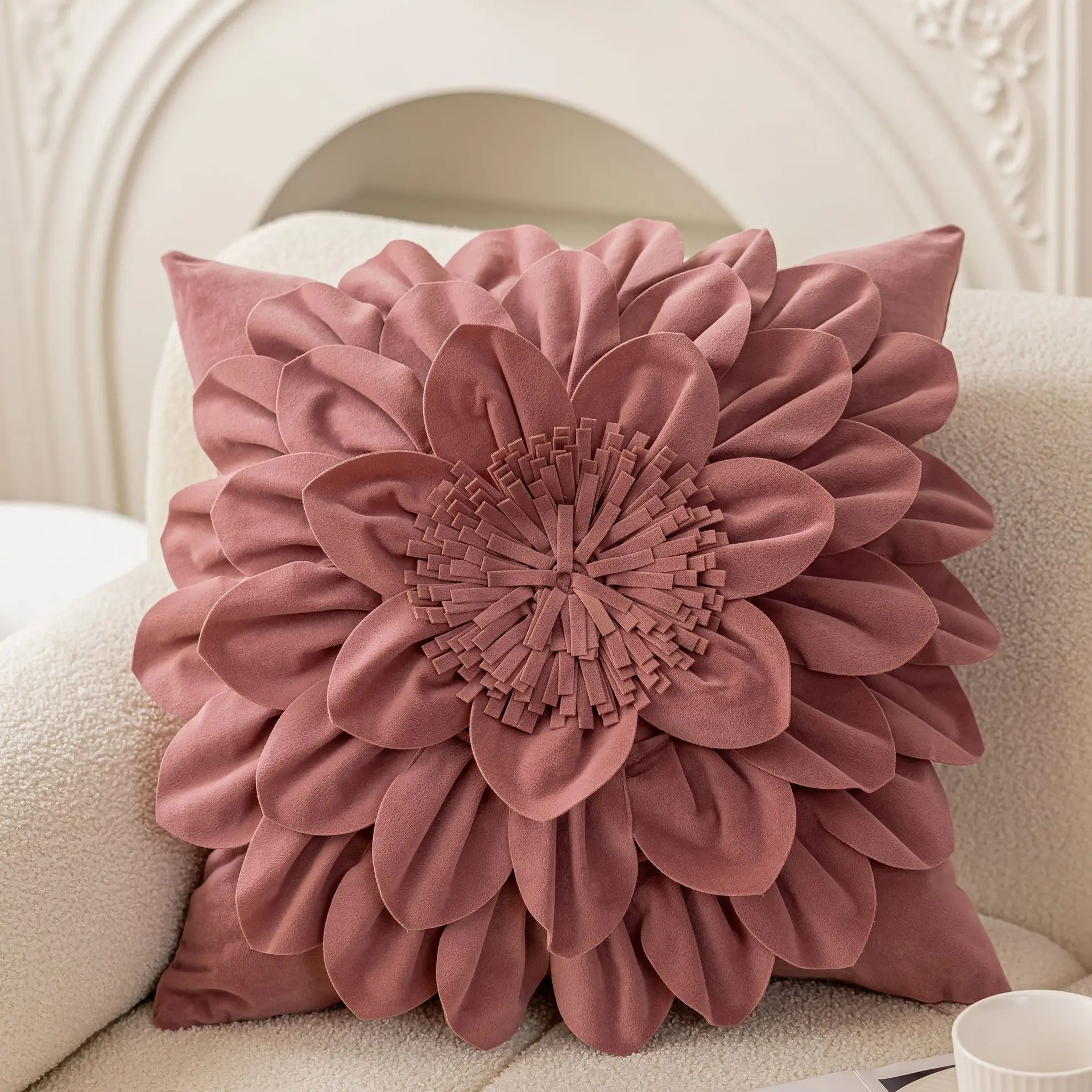 Goldene luxuriöse Sonnenblumen-Schlafkissen für Hotel oder Zuhause oder Reisen, Sofakissen, Wohnzimmer, Wurfkissen, Nachttisch-Rückenkissen – Detail 10