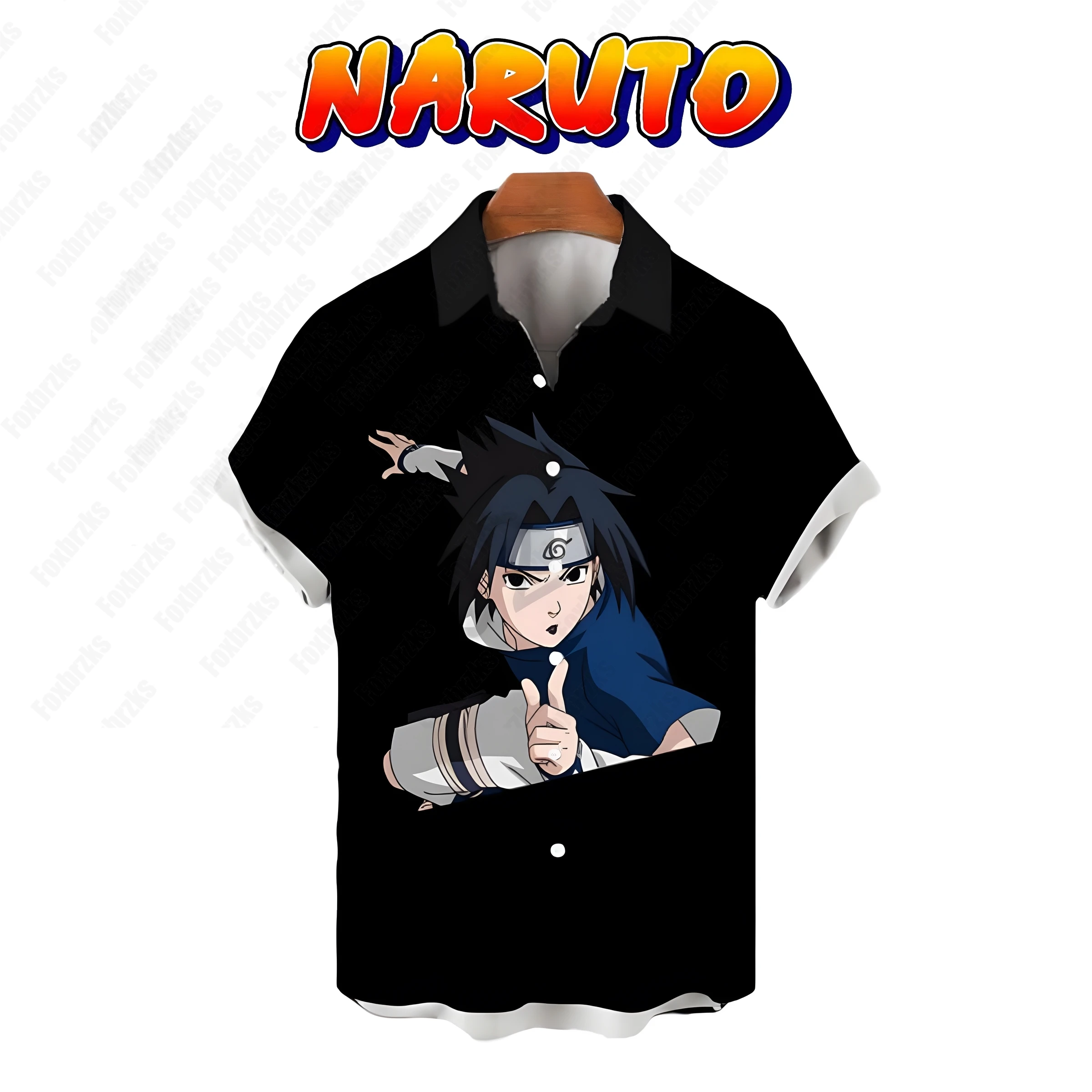 

Naruto Cool Men's Shirt 2024 Anime Short Sleeve 5XL Y2k Summer Seaside Trip High Quality Harajuku Oversized Fashion Beach Style