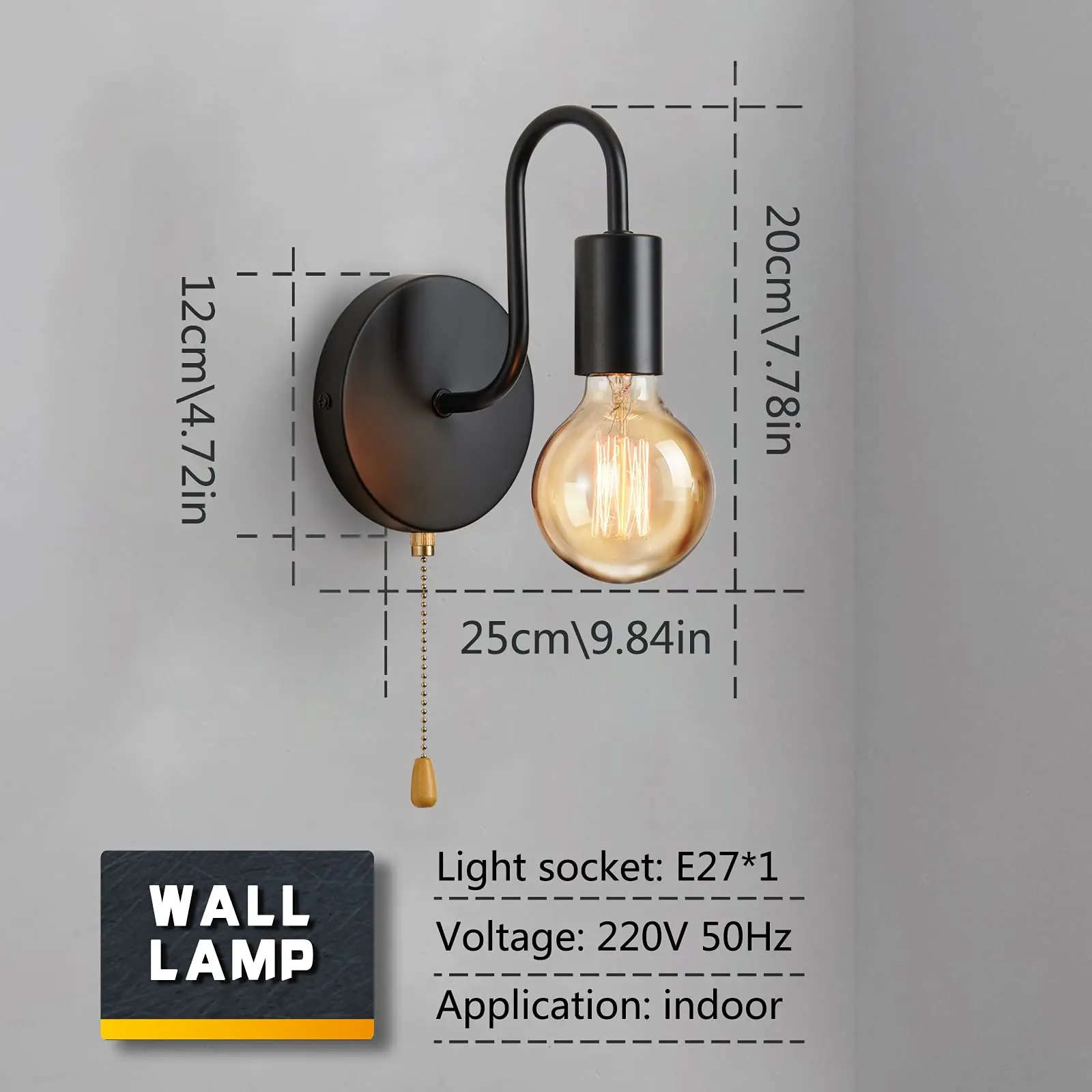 Nordic Industrial Wall Sconce 3