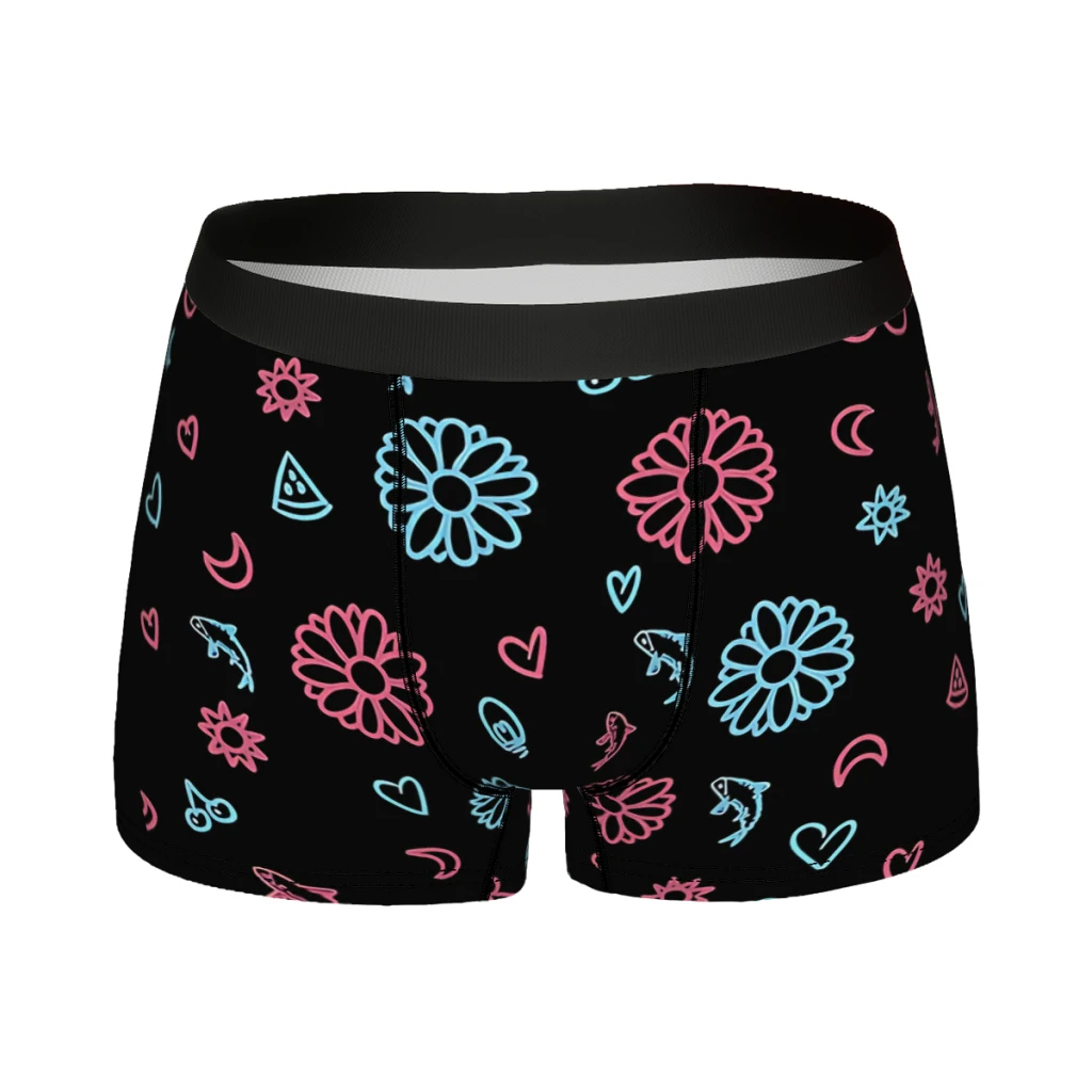 

Трусы-боксеры с подсолнухами на черном фоне