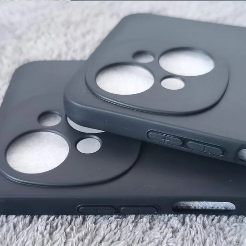Sleek Black Matte Silicone Case