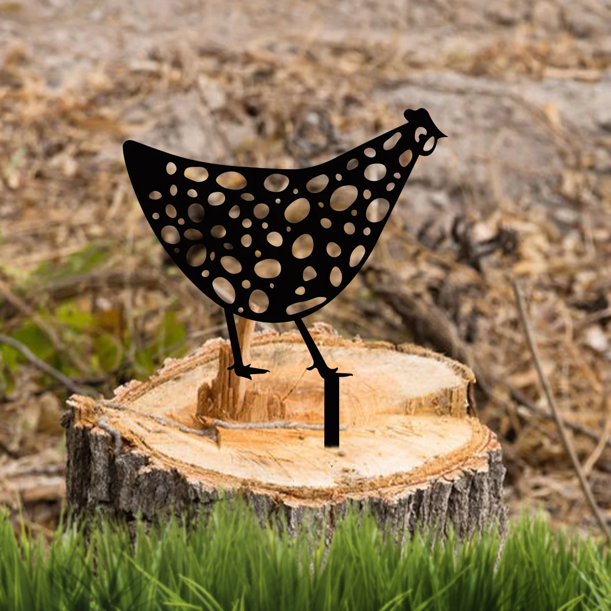 Metal garden stake insert silhouette plaque statue yard lawn Halloween hauntedhouse fall decor gift gardener 1pc garden art decor