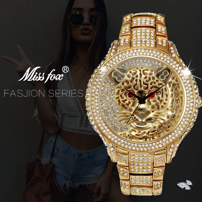 

Hip Hop Jewelry Brand Women Watches Luxury Tiger Women Watch Quartz Contracted Choque Casual Genuine Silver Gold Wrist Watch
